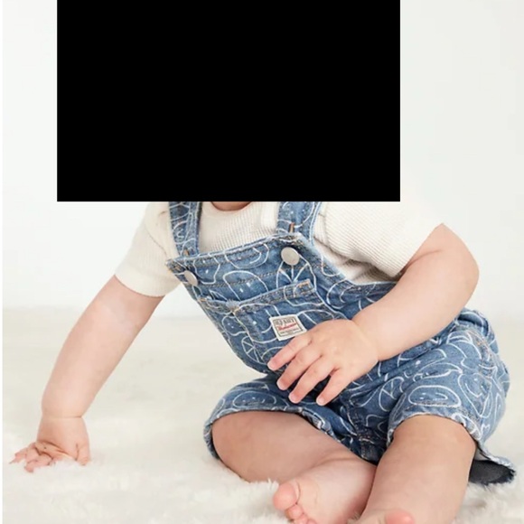 Smiley Denim Overalls for Toddler, 12-18 Months - Picture 5 of 5